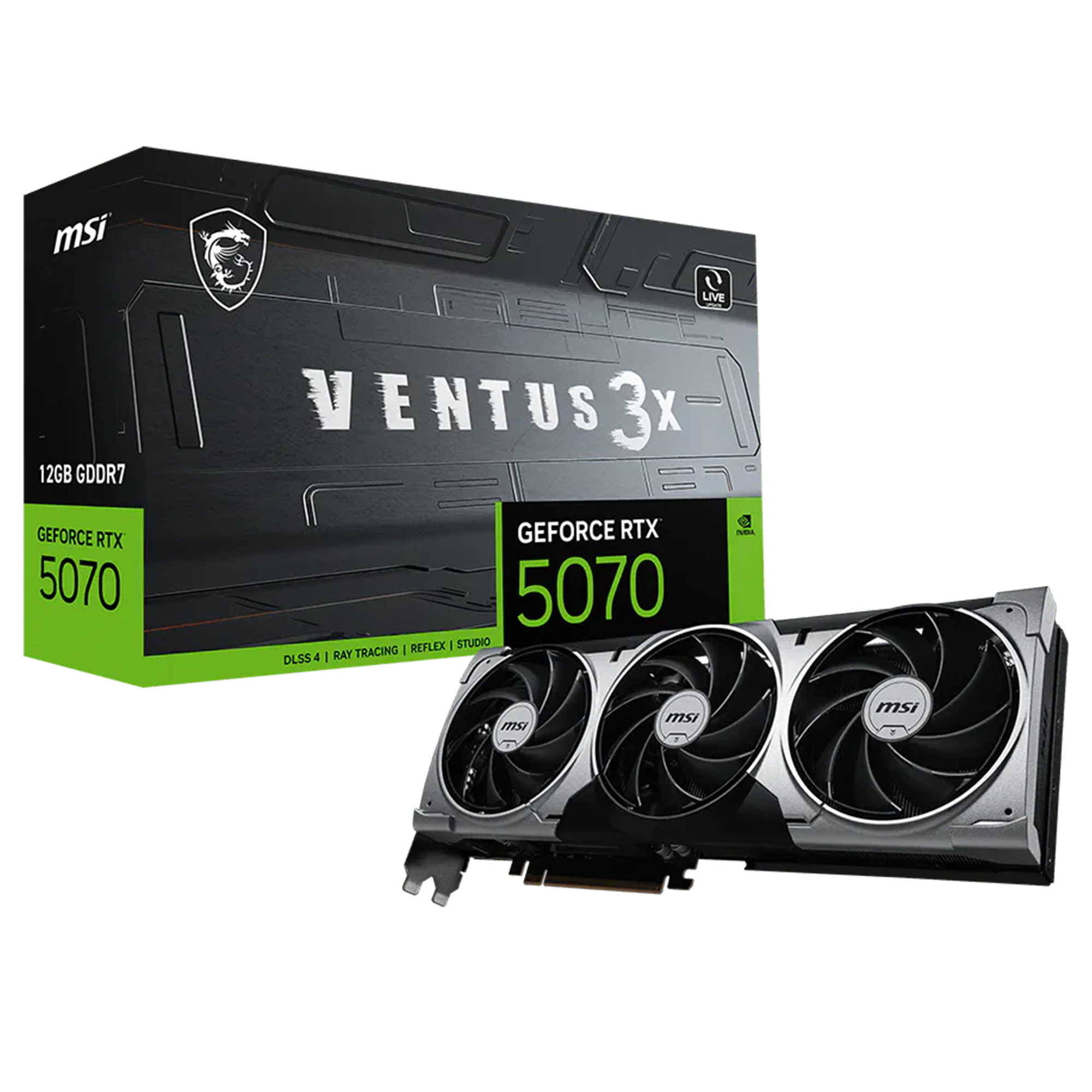 MSI GeForce RTX 5070 12GB VENTUS 3X OC GDDR7 192Bit DX12 Gaming (Oyuncu) Ekran Kartı