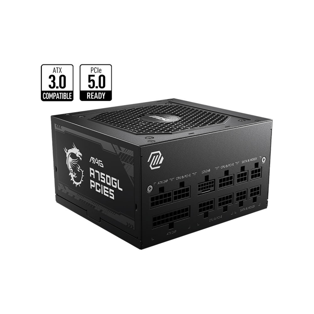 Msi Mag A750GL PCIE5 ATX 3.0 750W 80+ Siyah Gold Full Modular Güç Kaynağı
