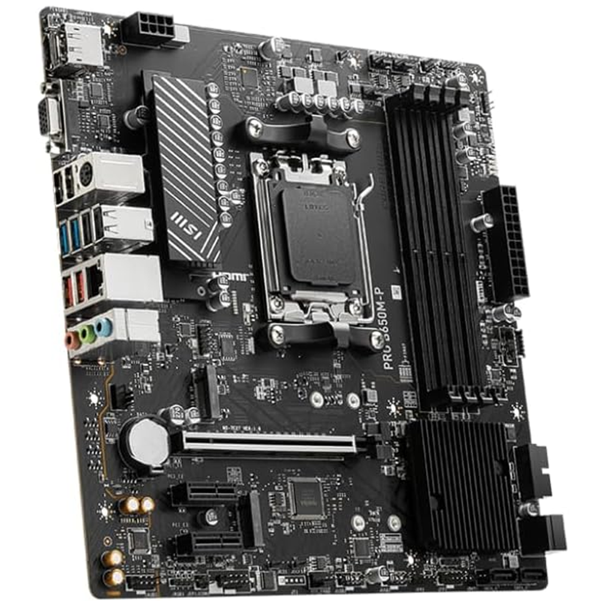 Msi Pro B650M-P ProSeries Motherboard (AM5, mATX, DDR5, PCIe 4.0, M.2, SATA 6Gb/s, USB 3.2 Gen 2, HDMI/DP, AMD Ryzen 7000 Series