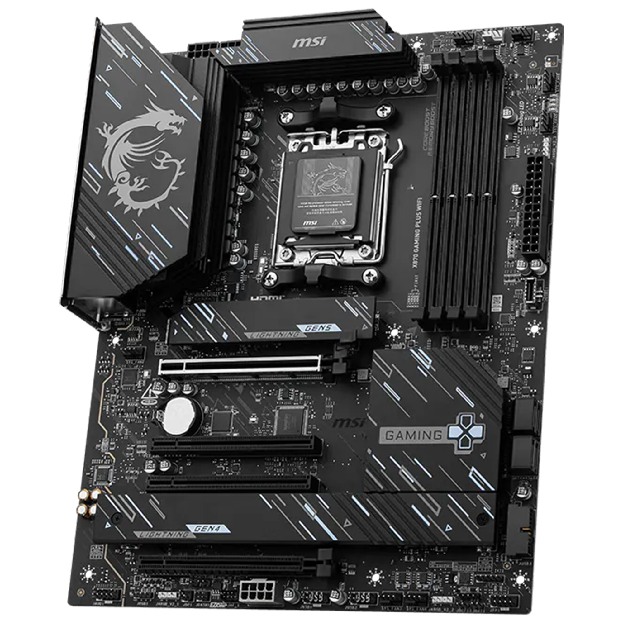 MSI X870 GAMING PLUS WIFI AMD X870 Soket AM5 DDR5 8200(OC)MHz ATX Gaming (Oyuncu) Anakart