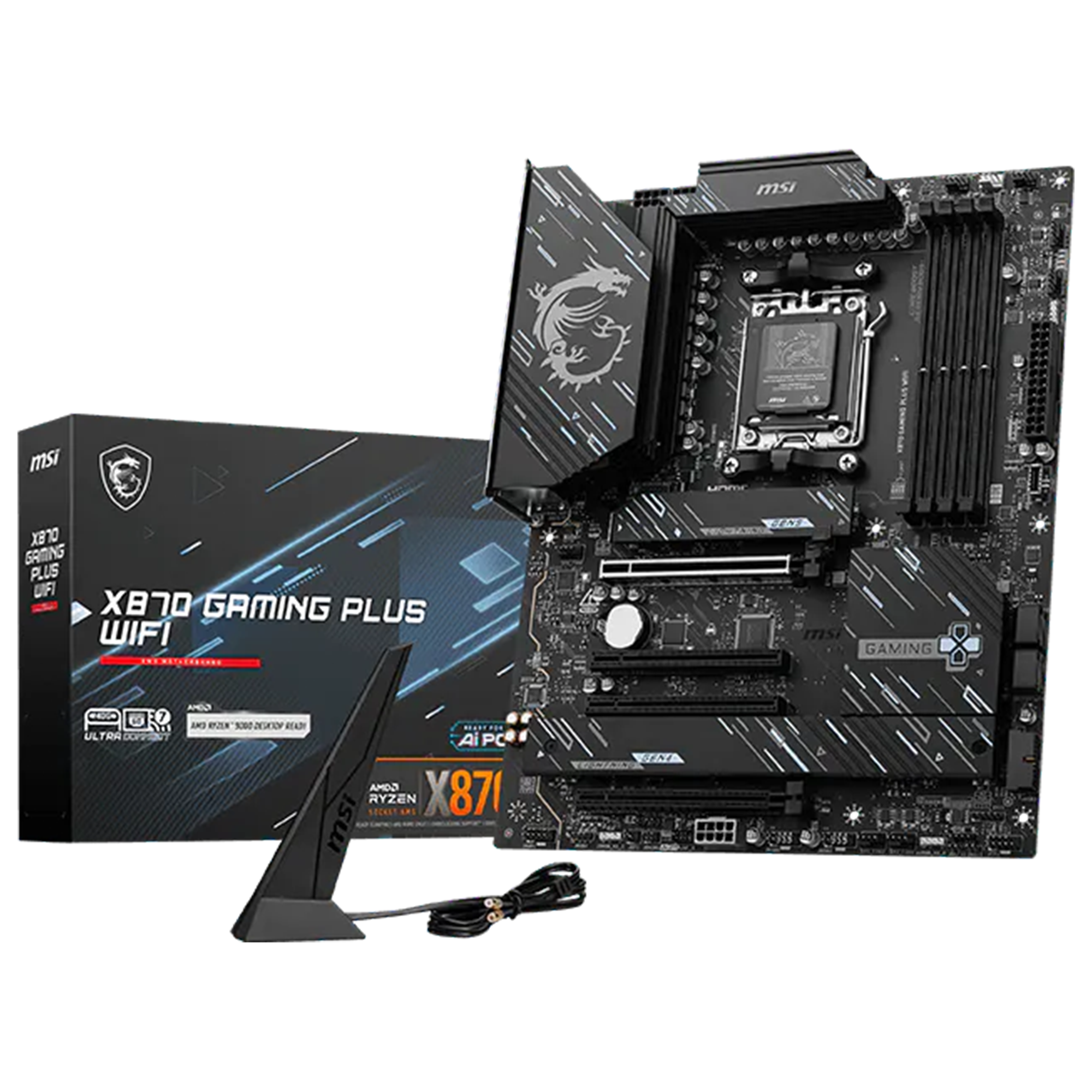 MSI X870 GAMING PLUS WIFI AMD X870 Soket AM5 DDR5 8200(OC)MHz ATX Gaming (Oyuncu) Anakart