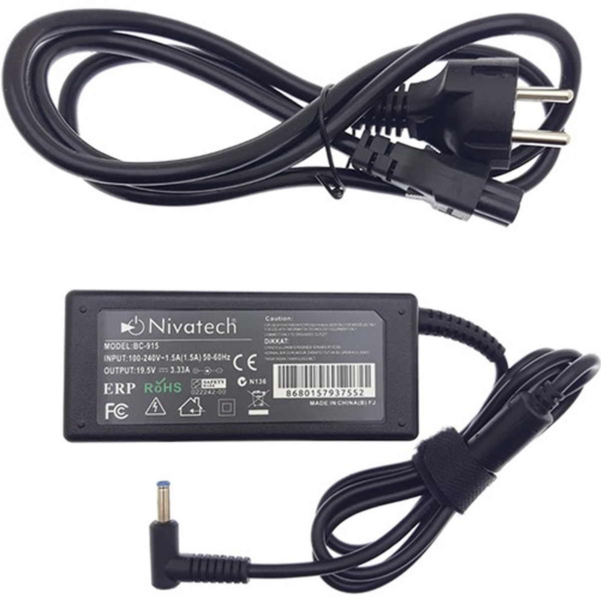 Nivatech Hp Ultra Notebook Uyumlu Laptop Adaptör 19.5V 3.33A BC915
