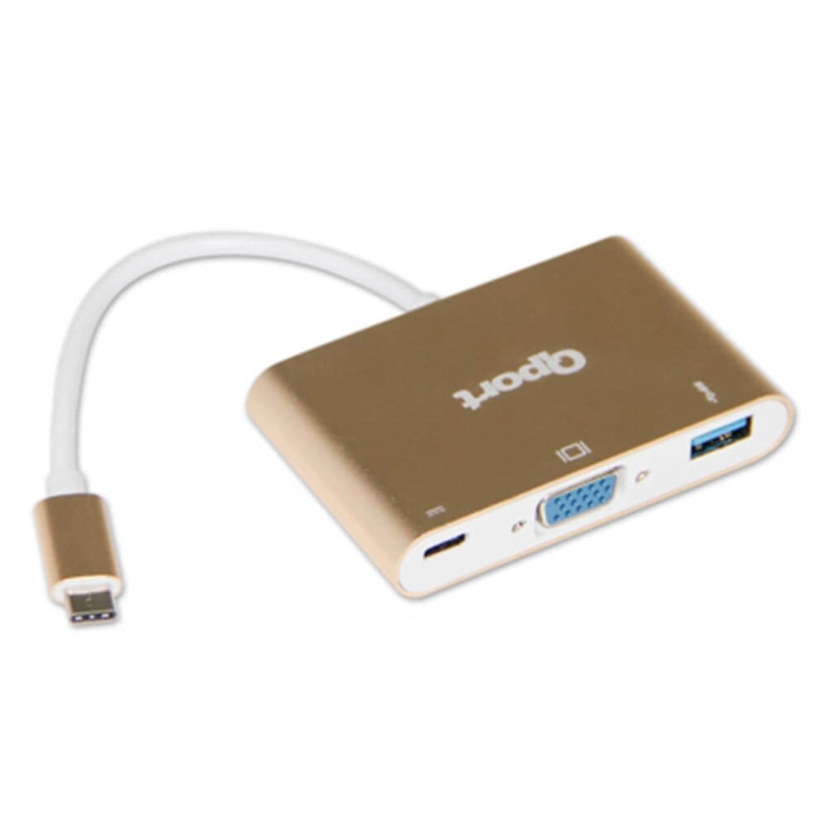Qport Q-TV03 Type-C to Type-C - VGA - USB Çevirici
