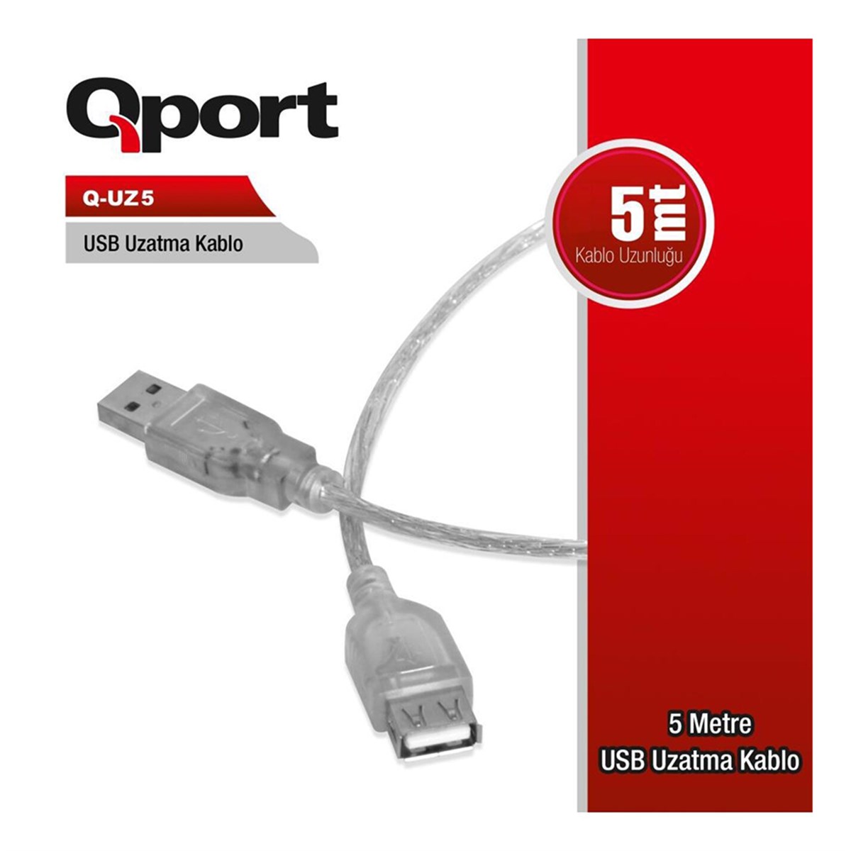 Qport Q-Uz5 Usb2.0 5m Uzatma Kablosu