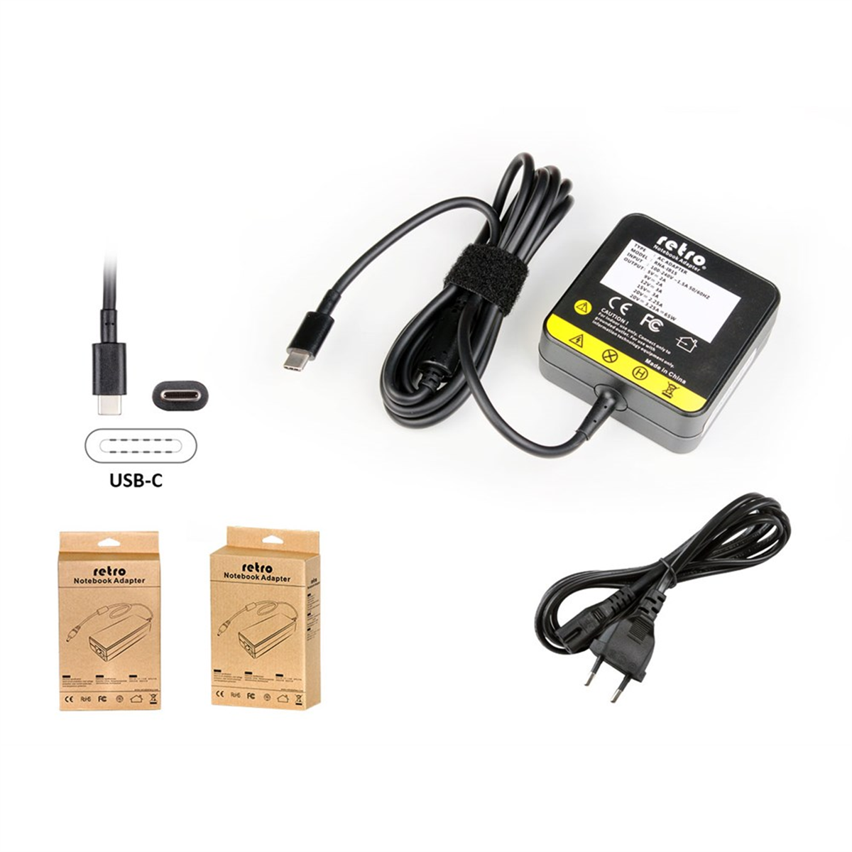 RETRO Acer,Asus, Dell, Lenovo 65W USB-C PD Adaptör RTRNA-IB15