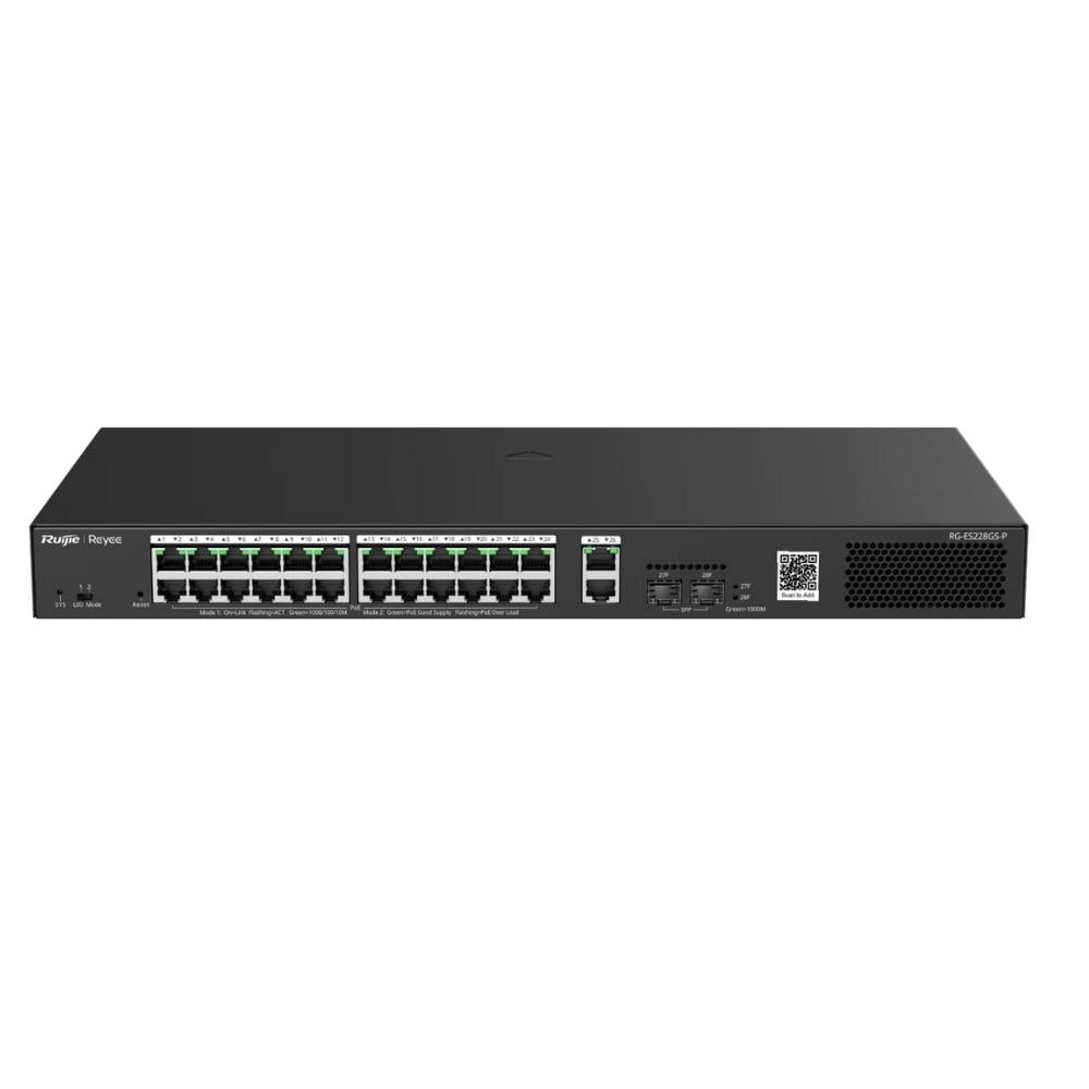Ruijie-Reyee RG-ES228GS-P 28 Port 24XGE-2XGE/SFP 370W Poe Switch