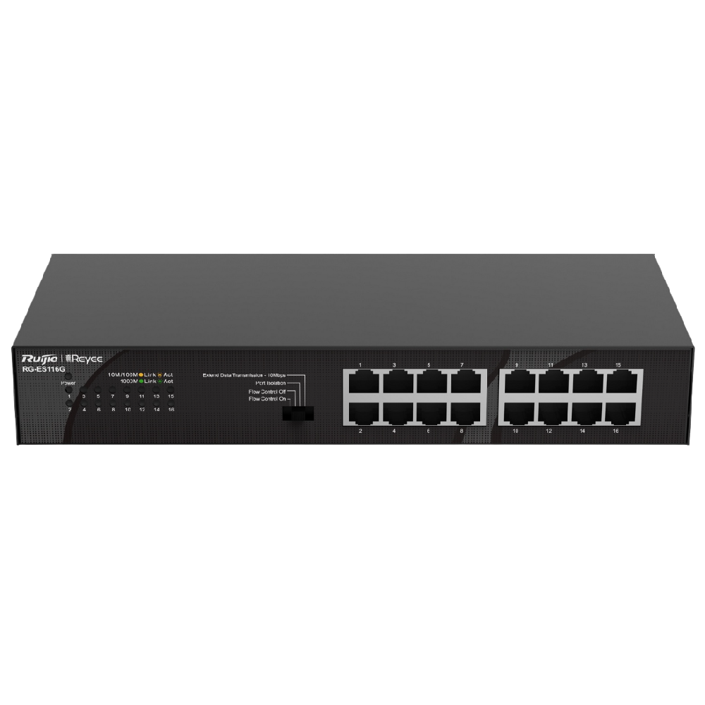 Ruijie RG-ES116G 16 Port 10/100/1000 Mbps Gigabit Switch