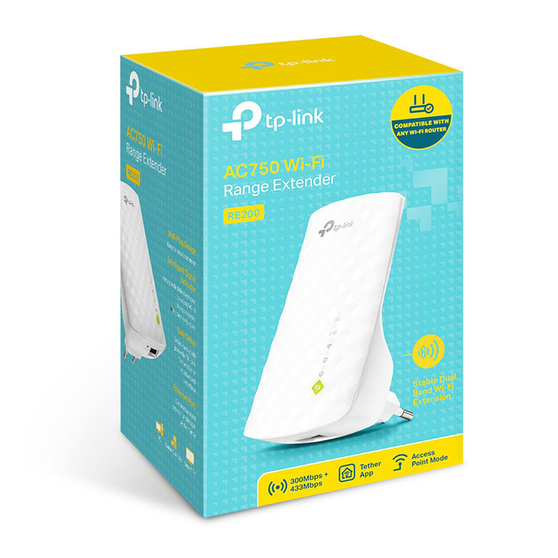 TP-Link RE200 AC750 Dual Band Wi Fi Menzil Genişletici