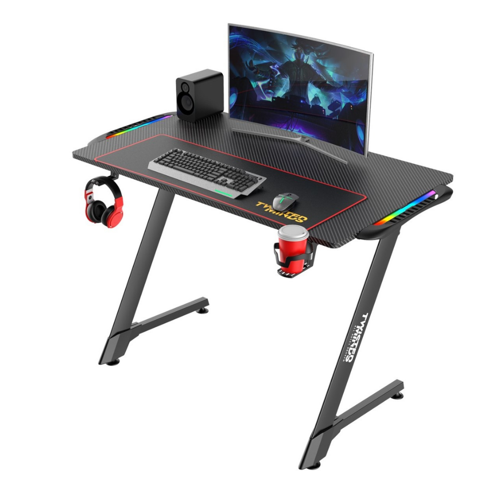 Twisted Minds Z Desing Karbon Fiber RGB Oyuncu Masası