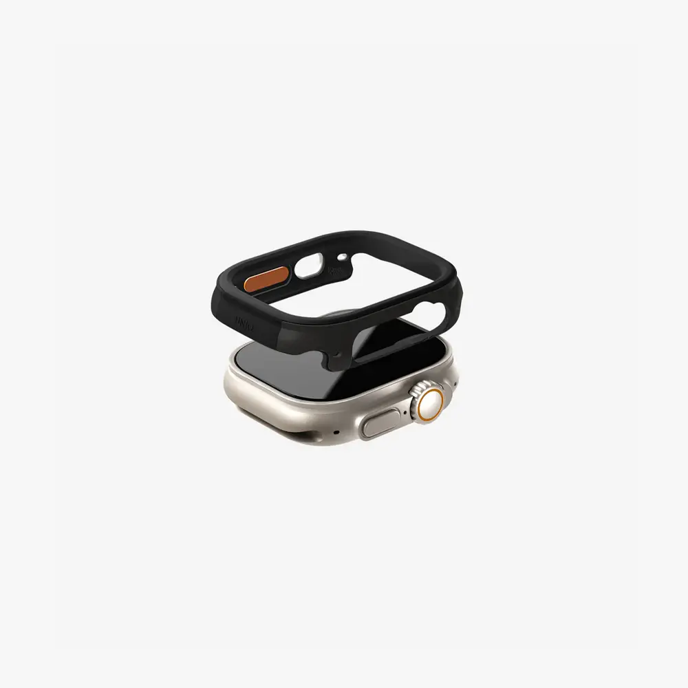 UNIQ 49mm Apple Watch Ultra Valencia Alüminyum Ekran Koruyucu Midnight Black UNIQ-49MM-VALBLK