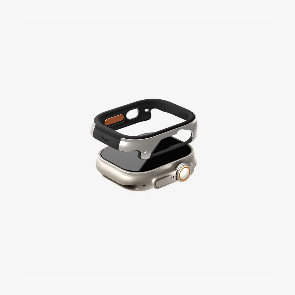 UNIQ 49mm Apple Watch Ultra Valencia Alüminyum Ekran Koruyucu Titanium Silver UNIQ-49MM-VALSIL