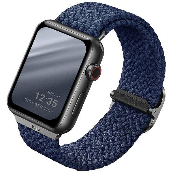 UNIQ Apple Watch Aspen Adjustable Braided Loop Band (46/45/44MM) Oxford Blue UNIQ-44MM-ASPOBLU
