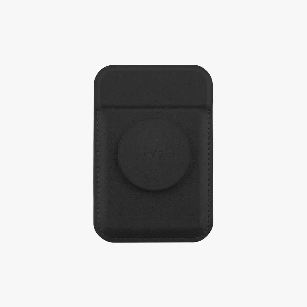 UNIQ Flixa Manyetik Kart Tutucu ve Açılır Kapanır Stand, Jet Black UNIQ-FLIXA-JETBLACK