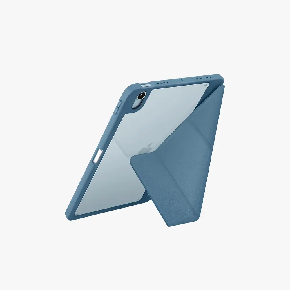 UNIQ iPad 11 inch (M2-M3-M4) Moven Ultra İnce ve Hafif 3 Katlı Standlı Kılıf Stone Blue UNIQ-PDA11(2024)-MOVSBLU