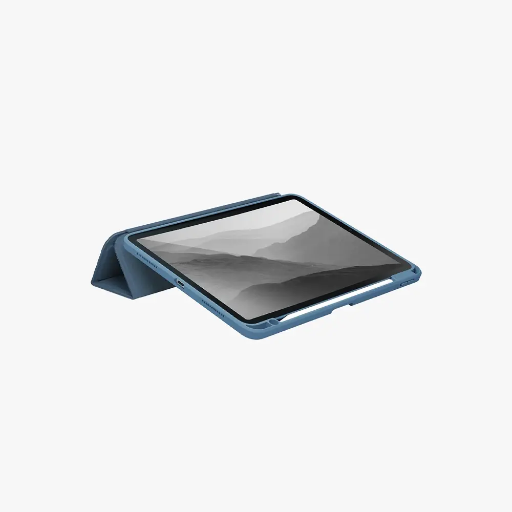UNIQ iPad 11 inch (M2-M3-M4) Moven Ultra İnce ve Hafif 3 Katlı Standlı Kılıf Stone Blue UNIQ-PDA11(2024)-MOVSBLU
