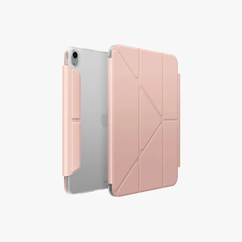UNIQ iPad 13 inch (M2-M3-M4) Camden Click Ultra ince ve hafif Y Katlamalı Kılıf Pink UNIQ-PDA13(2024)-CAMPNK