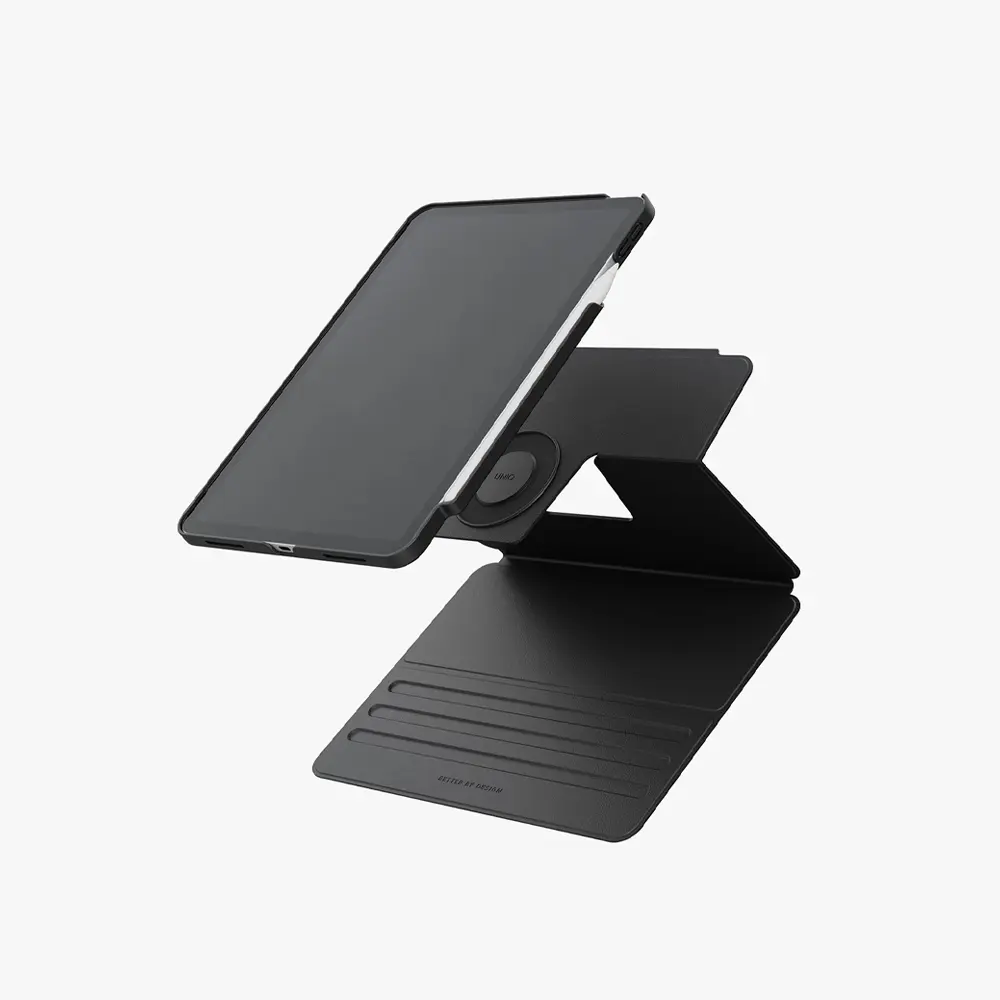 UNIQ iPad 13 inch (M2-M3-M4) Rovus SnapMount Manyetik Kılıf Dallas Black UNIQ-PDA13(M3)-ROVSNDBLK