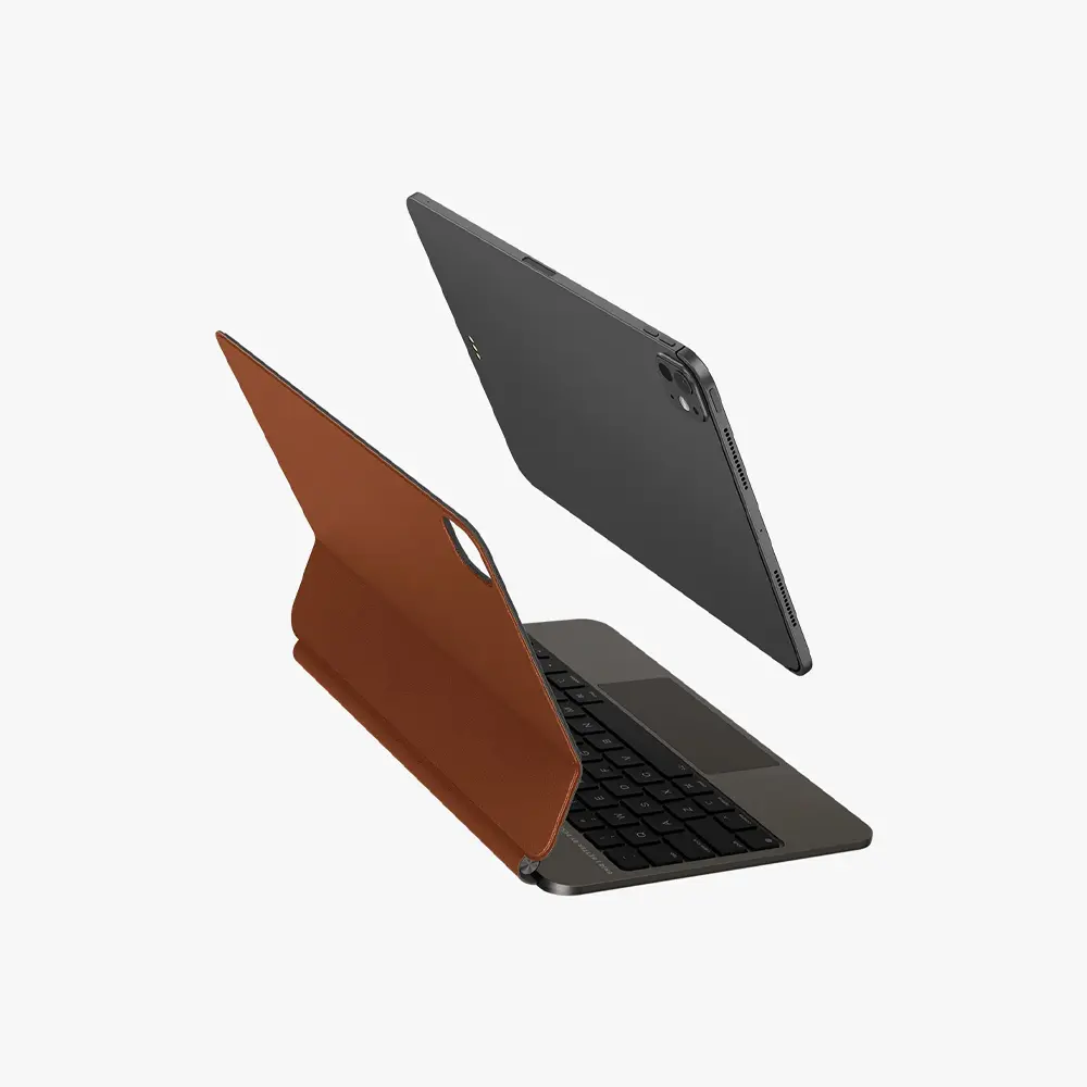 UNIQ iPad Air 11 inch (M2-M3-M4) Venno Pro Manyetik İnce Akıllı Klavye Caramel UNIQ-PDA11(M2)-VENPROCRML