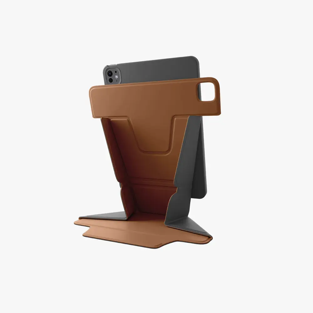 UNIQ iPad Pro 11 inch (M4) Ryze 360° Akıllı Katlanır Tasarım Kılıf Caramel UNIQ-PDP11(2024)-R360CML