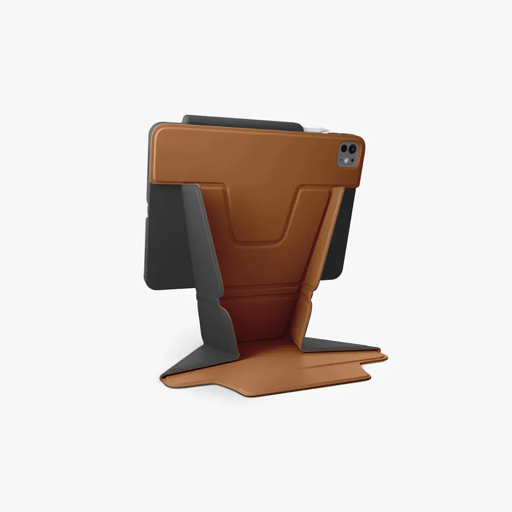 UNIQ iPad Pro 11 inch (M4) Ryze 360° Akıllı Katlanır Tasarım Kılıf Caramel UNIQ-PDP11(2024)-R360CML