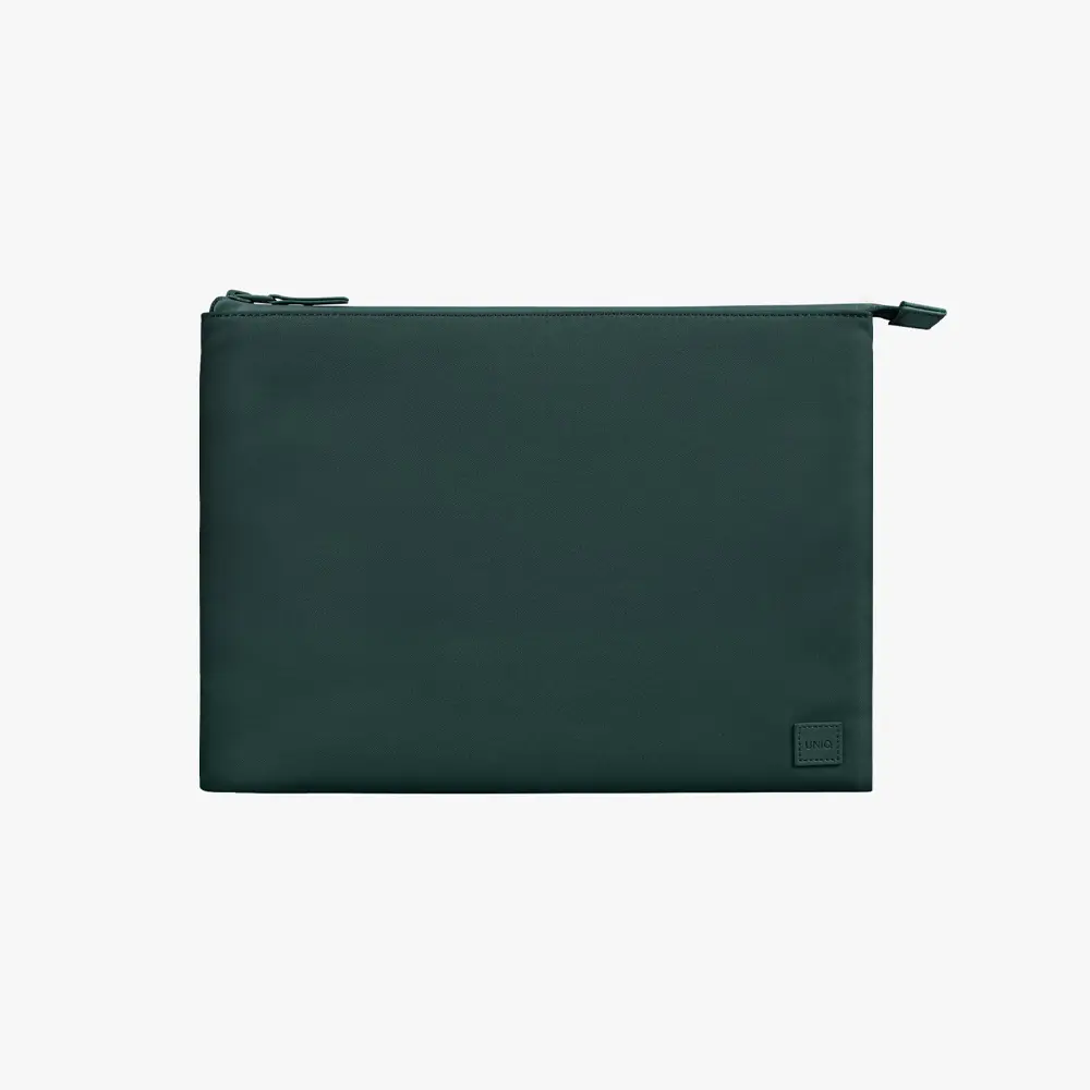 UNIQ Laptop Kılıfı 13-14 inch Lyon Sıkı Oturan Koruyucu RPET Kumaş Çanta Forest Green UNIQ-LYON(14)-FORGREEN