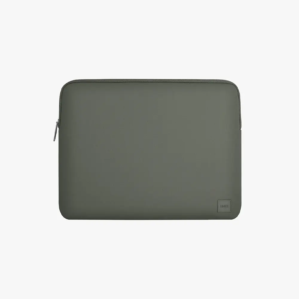 UNIQ Laptop Kılıfı 14 inch Cyprus Pürüzsüz Neopren Su Geçirmez Çanta Pewter Green UNIQ-CYPRUS(14)-PWTGRN