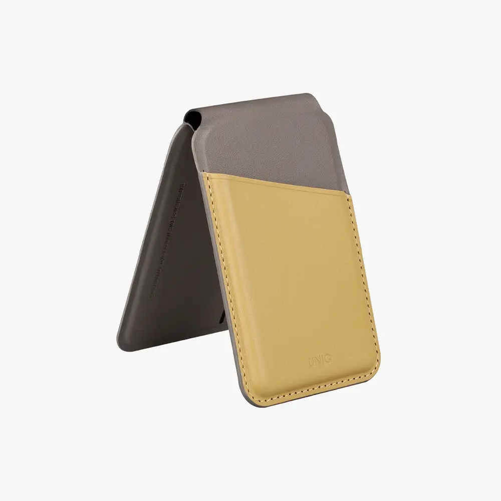UNIQ Lyden DS Manyetik Kart Tutucu Standlı Canary Yellow Flint Grey UNIQ-LYDENDS-CYELFGRY