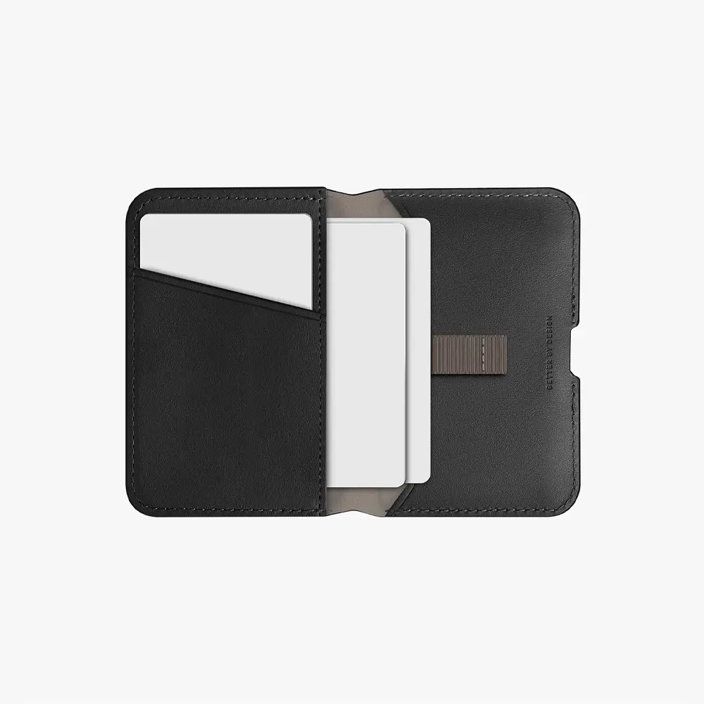 UNIQ Lyden DS RFID Engelleme Özellikli Manyetik Cüzdan Şık ve Güvenli Dallas Black Flint Grey UNIQ-LYDENDSMW-DBLKFGRY