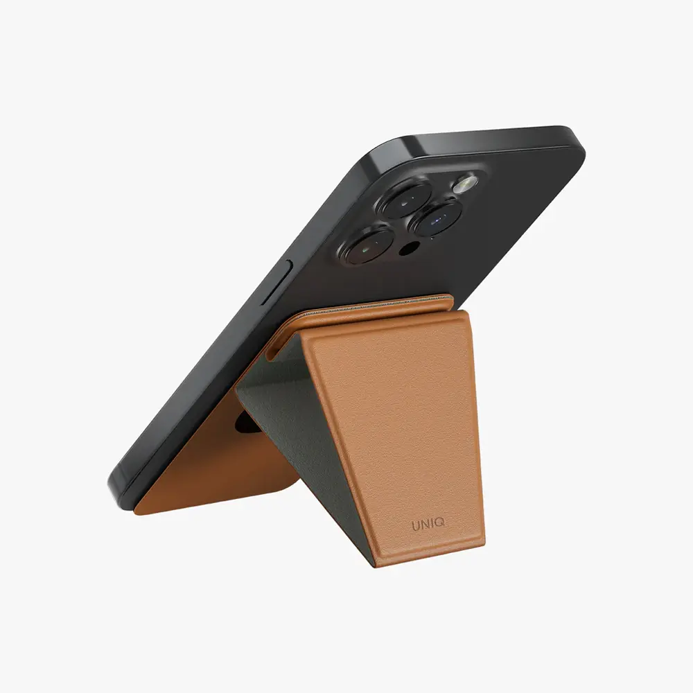 UNIQ Lyft Manyetik Stand Ultra İnce Geçmeli Stand ve Kart Tutucu Brown UNIQ-MGSNAPONCH-LYFTBWN