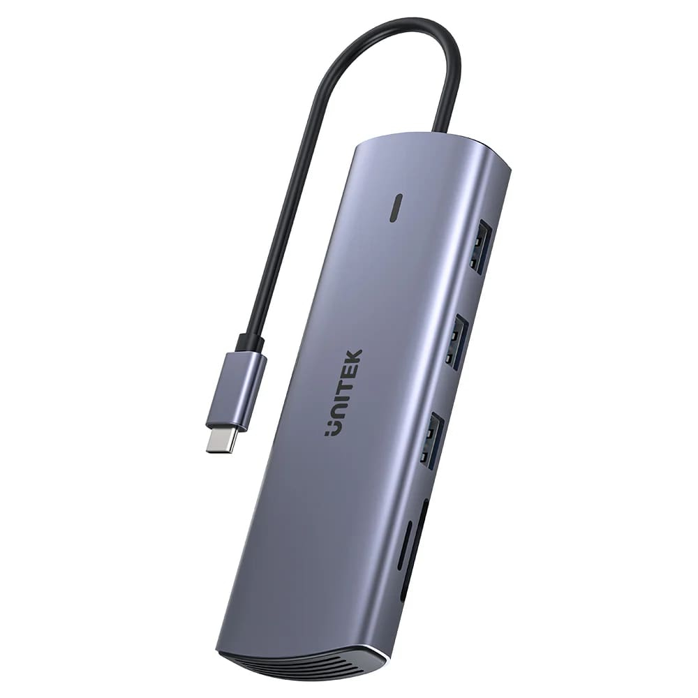 Unitek Type-C to 9 Port Hub Dönüştürücü Ipad Pro & Air Destekli Gigabit Ethernet PD 100W (D1113A)