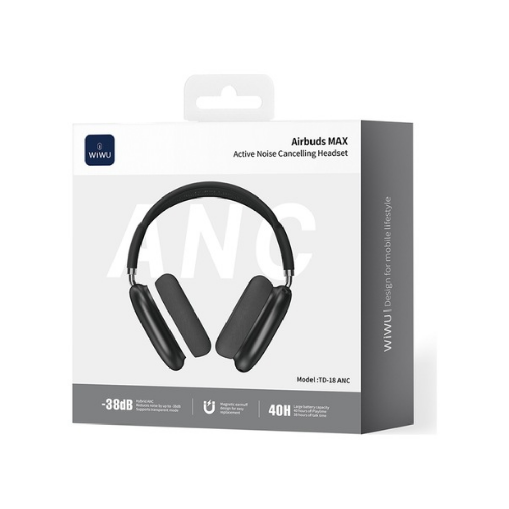 WiWU Airbuds MAX Kulaklık TD-18 ANC- siyah