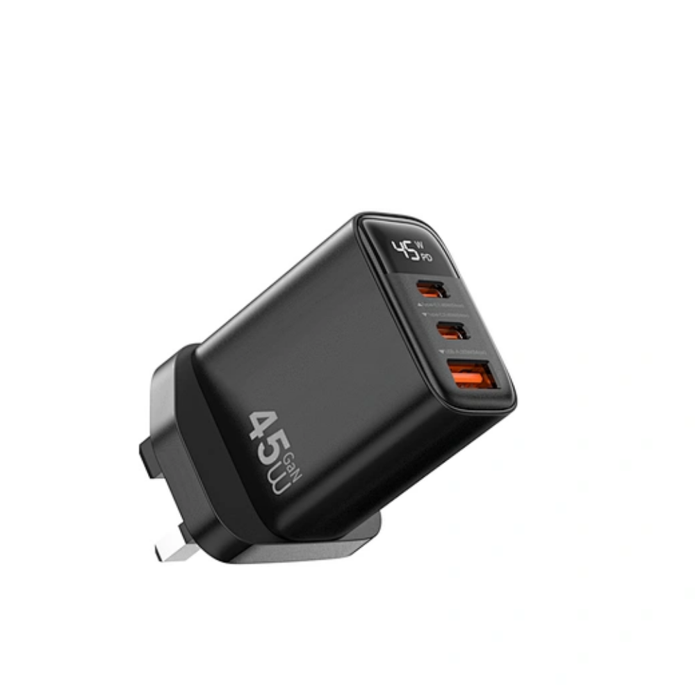 WiWU Firefly 45W PD GaN Hızlı Şarj Cihazı Wi-G011 2*USB C+USB