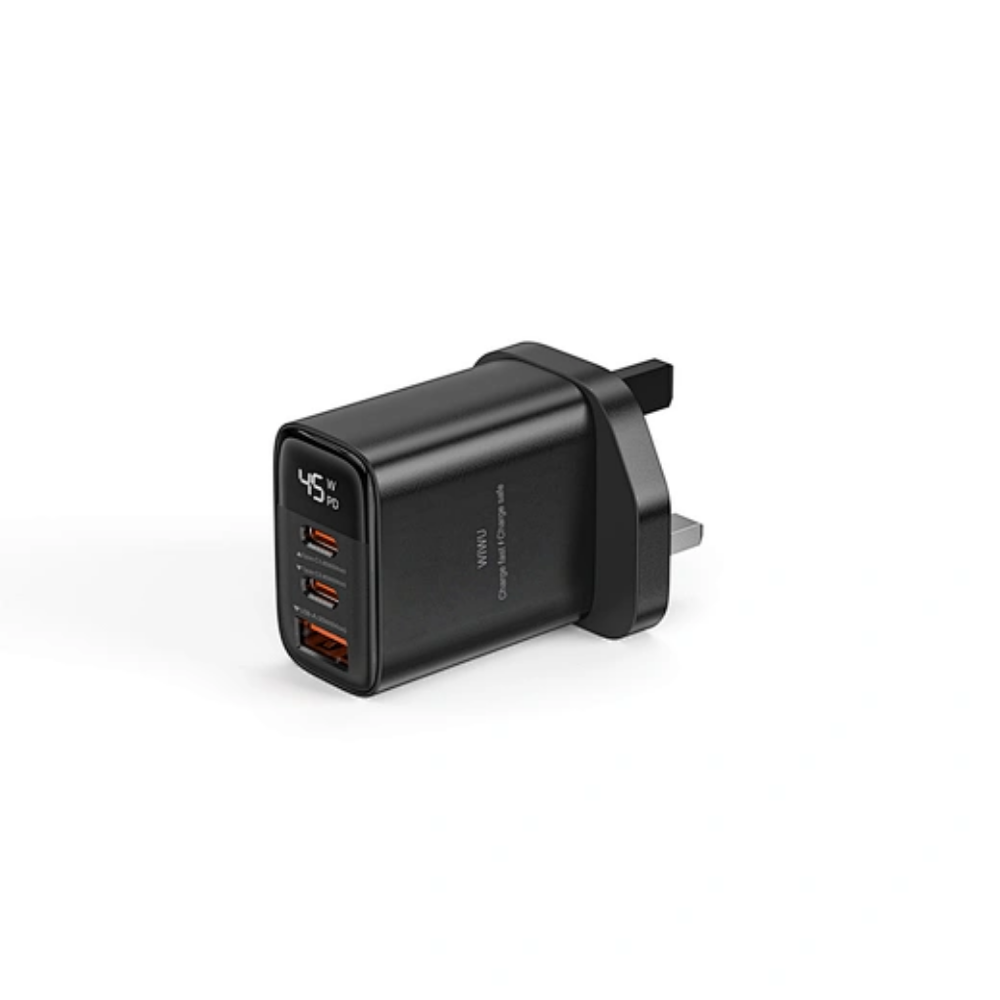 WiWU Firefly 45W PD GaN Hızlı Şarj Cihazı Wi-G011 2*USB C+USB