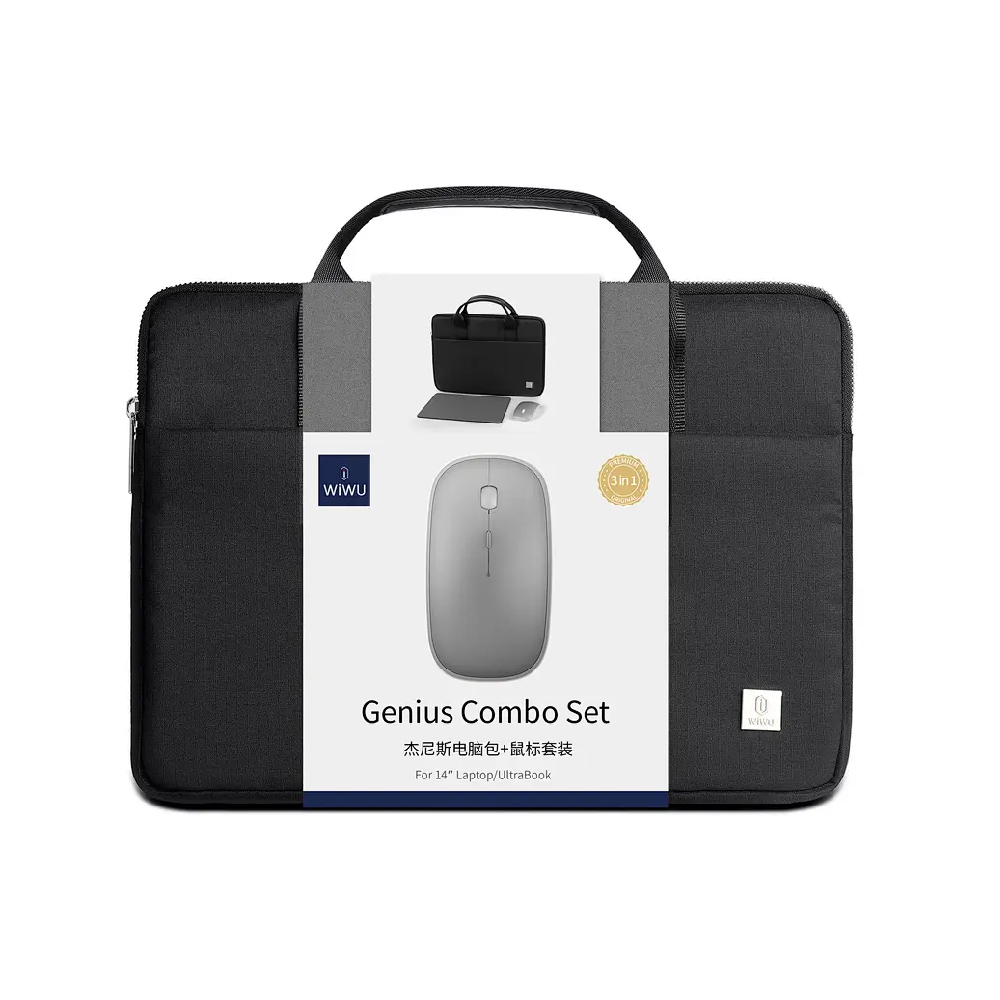 WIWU Genius Combo Set Laptop 3 in 1 sets 15.6 inch Laptop Bags& Mouse& Mouse pad
