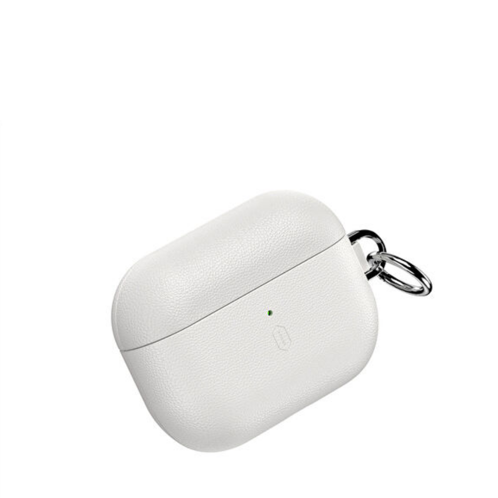 WiWU Hakiki Deri Koruyucu Kılıf HC-201 beyaz airpods pro3