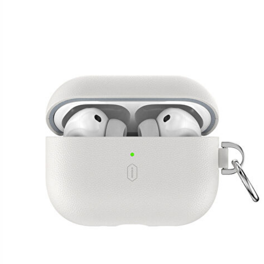 WiWU Hakiki Deri Koruyucu Kılıf HC-201 beyaz airpods pro3