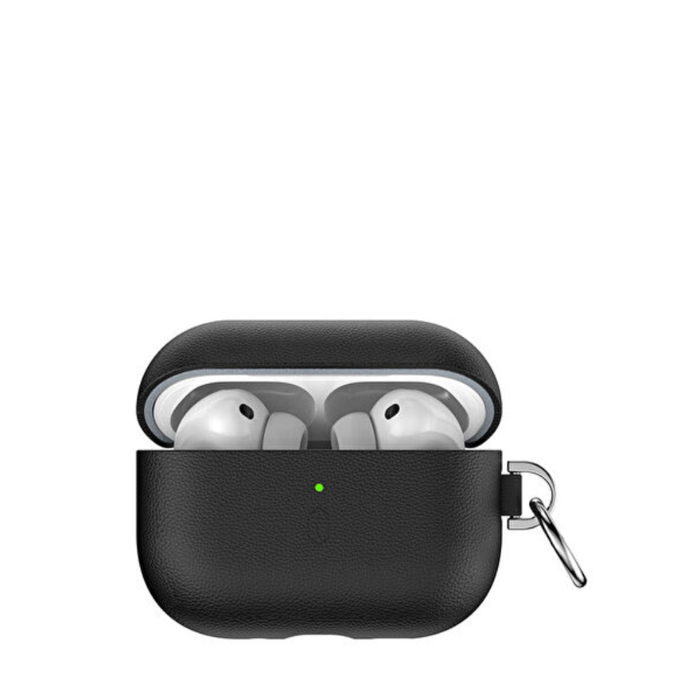 WiWU Hakiki Deri Koruyucu Kılıf HC-201 siyah airpods pro3