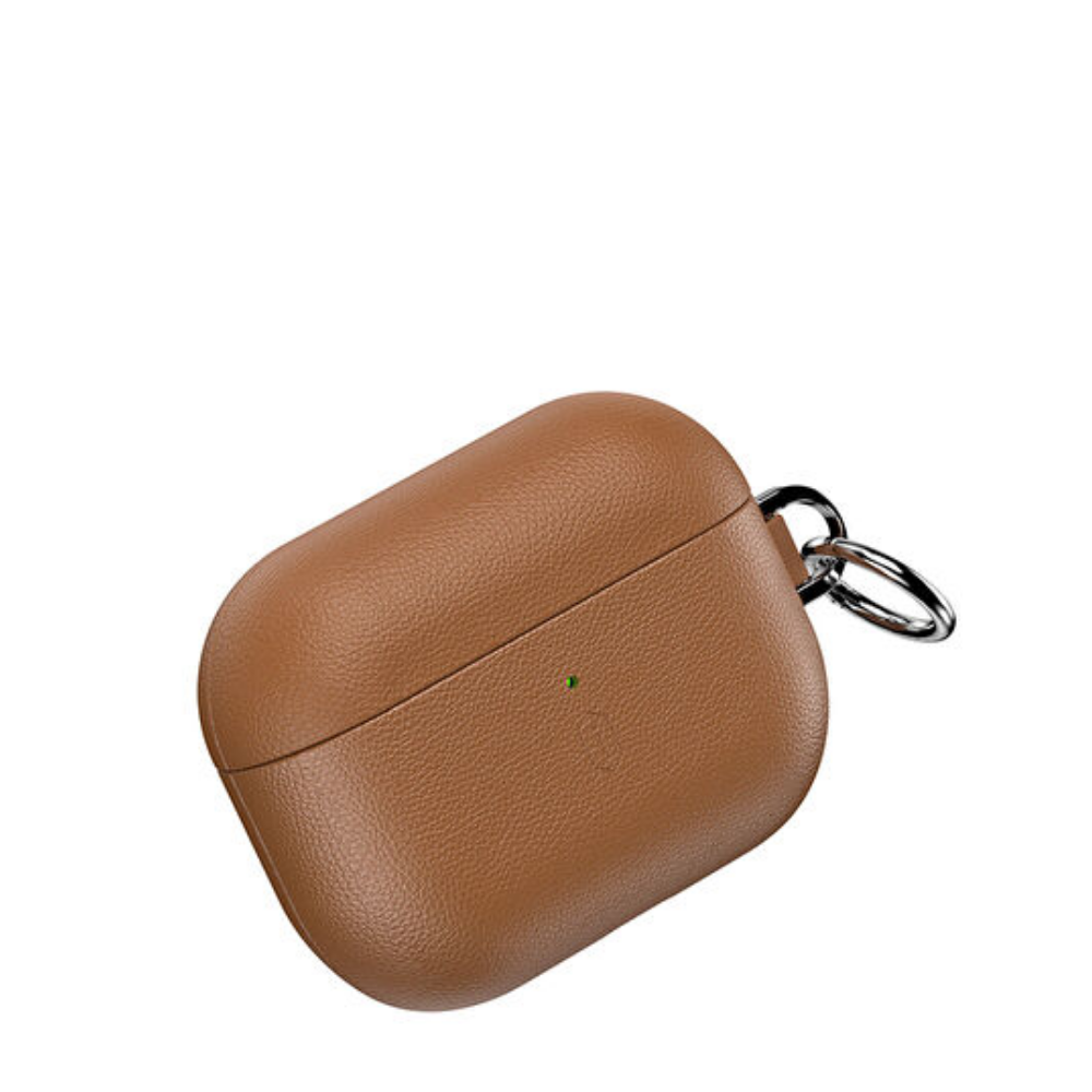 WiWU Hakiki Deri Koruyucu Kılıf HC-201 kahve airpods pro3