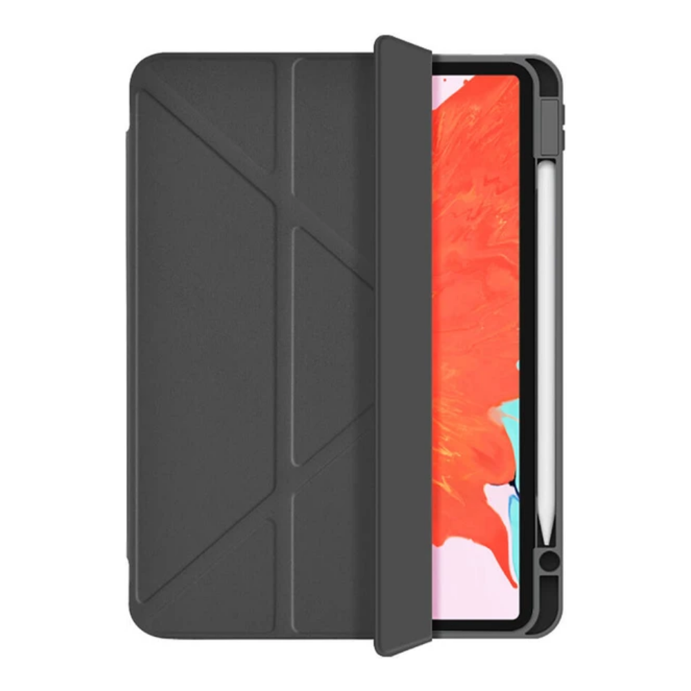 WIWU iPad Pro 13 2024 Uyumlu Tablet Kılıfı Wiwu 360 Dönebilen Standlı Magnetik Koruyucu Kılıf Siyah