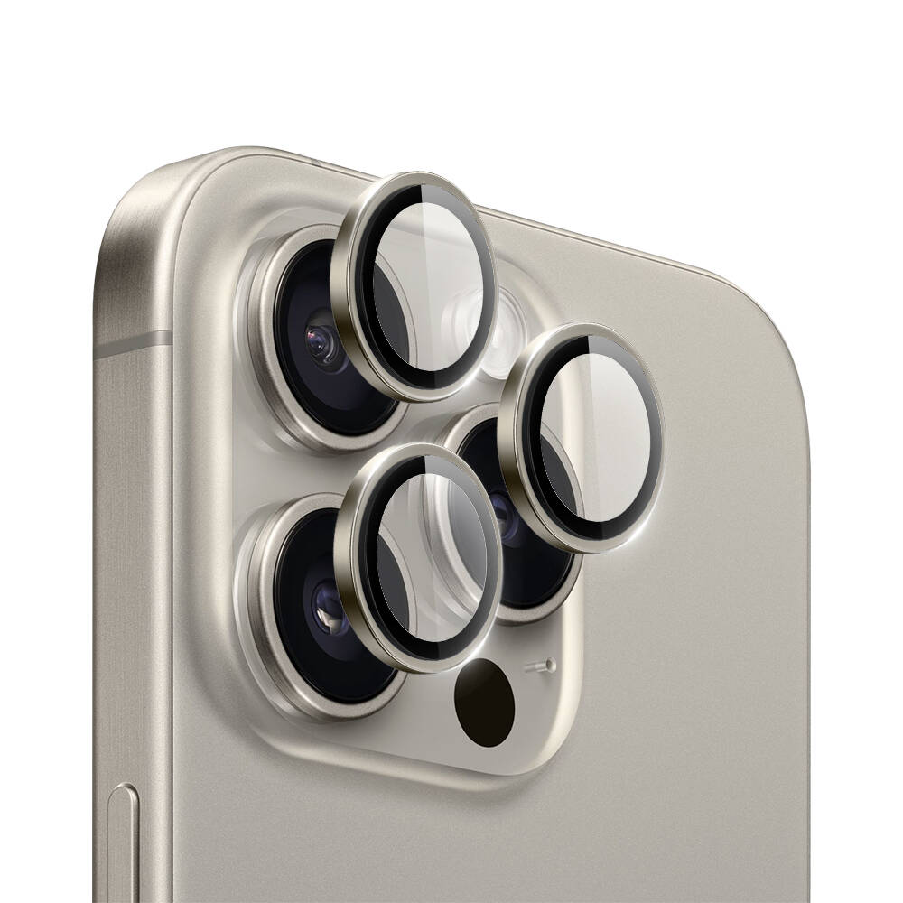 Wiwu iPhone 16 pro max Uyumlu Wiwu Lg-004 Pvd Lens Guard Metal Kamera Lens Koruyucu