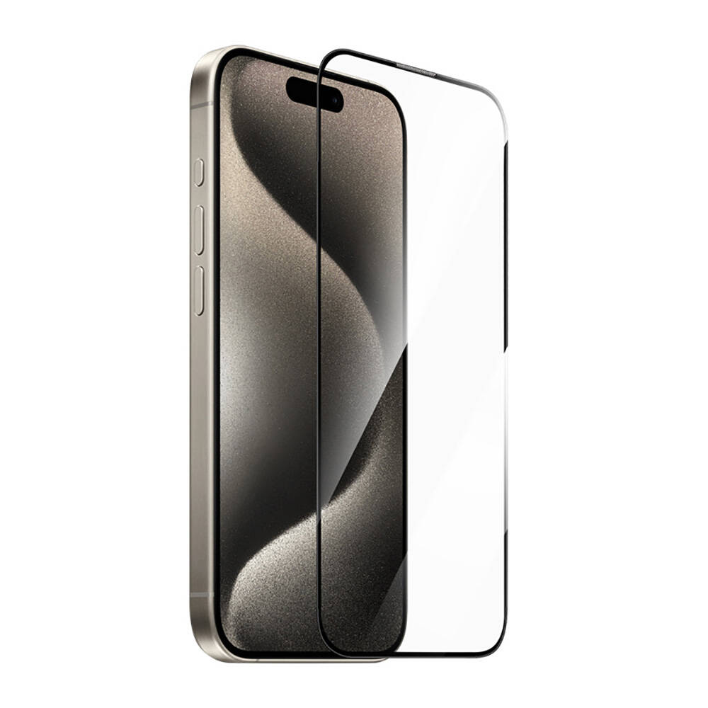Wiwu iPhone Uyumlu 16 pro Wiwu GT-014 Polimer Oleofobik Kaplama Şeffaf Pürüzsüz Temperli Cam Ekran Koruyucu