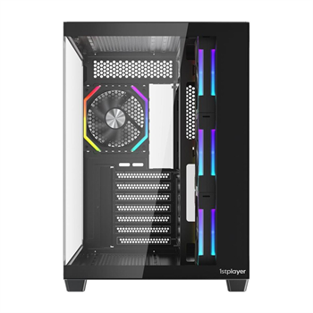 1ST Player BV7 ACK 750W 80+ BRONZE ARGB 4X12CM Fan Panoramik Temperli Cam USB 3.0 Atx Siyah Kasa 