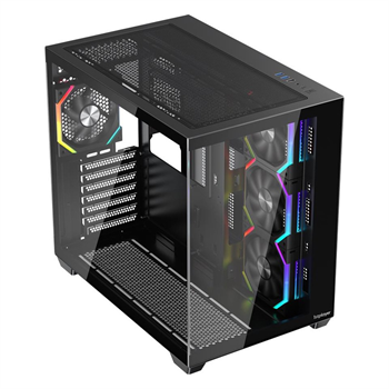 1ST Player BV7 ACK 750W 80+ BRONZE ARGB 4X12CM Fan Panoramik Temperli Cam USB 3.0 Atx Siyah Kasa 