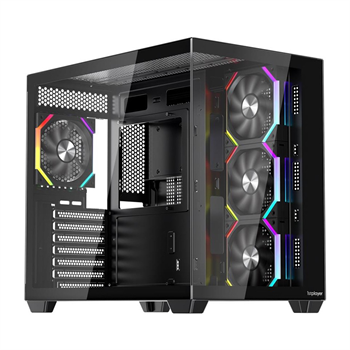 1ST Player BV7 ACK 750W 80+ BRONZE ARGB 4X12CM Fan Panoramik Temperli Cam USB 3.0 Atx Siyah Kasa 