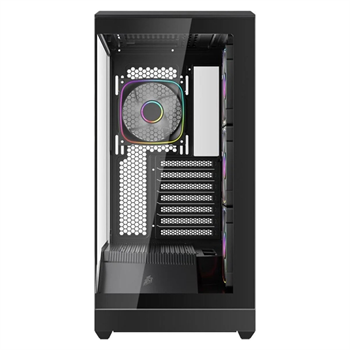 1ST Player GM7 BTF 750W 80+ Bronze Argb 4X12CM Fan Temperli Cam Usb 3.0 Type-C Atx Siyah Kasa 