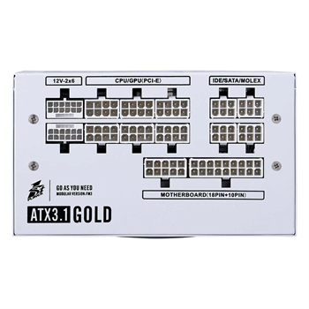 1ST Player NGDP 1000W 80+ GOLD ATX3.1/PCLE 5.1 (Japon Kapasitör) Full Modüler APFC Beyaz Power Supply