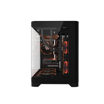 1ST Player Uview UV6 Siyah 750W 80+ Silver ATX 3.1 Argb 3X12CM  USB 3.0  Fan Panaromik Temperli Cam Kasa