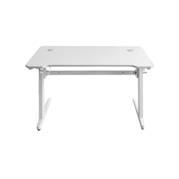 Adax Base Z 120cm Ergonomic Computer Table with Z-Shaped Frame, Cup Holder, Headset Hook, RGB Accent - WHITE Gaming Desk