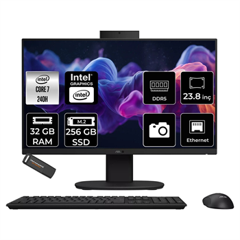 ASUS  Core 7-240H 32 Gb 1 Tb 23.8 inch Beyaz V440VAK-C716512W0D All In One Computer
