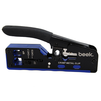 Beek CAT5/CAT6/Cat6A/CAT7 Konektörler ve 6P/6C (RJ-12), 6P/4C (RJ-11), 6P/2C (RJ-11) Modüler Fişler İçin Crimp Aleti/Sıkma Pense, BN-MP-CT Mavi Renk